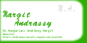 margit andrassy business card